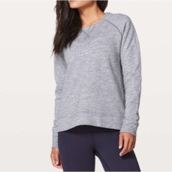 Lululemon Just Pleat it Crew Heathered Space Dyed Nimbus Sweatshirt - Picture 2 of 7